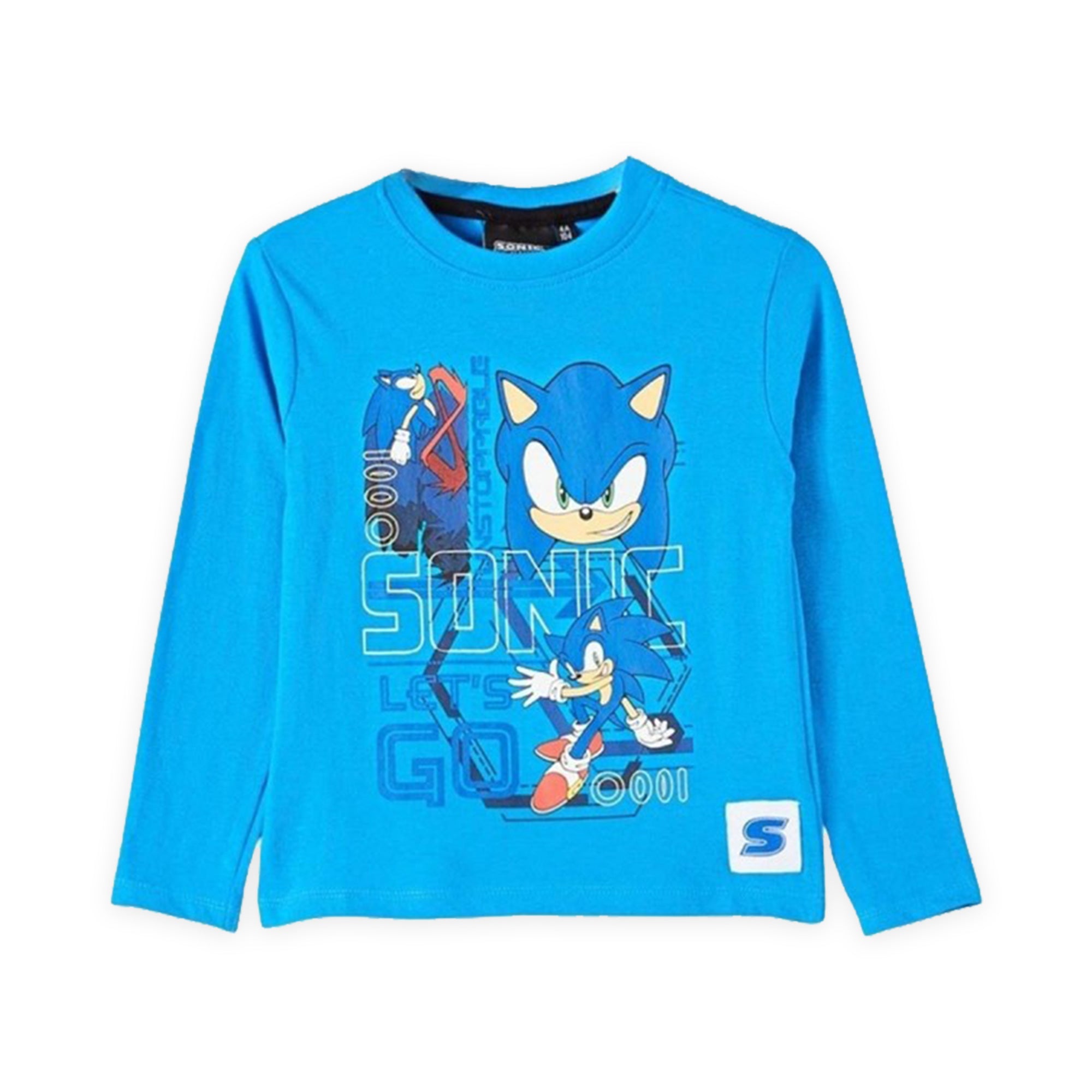 Sonic Let's Go Long Sleeve T-Shirt Blue Edition