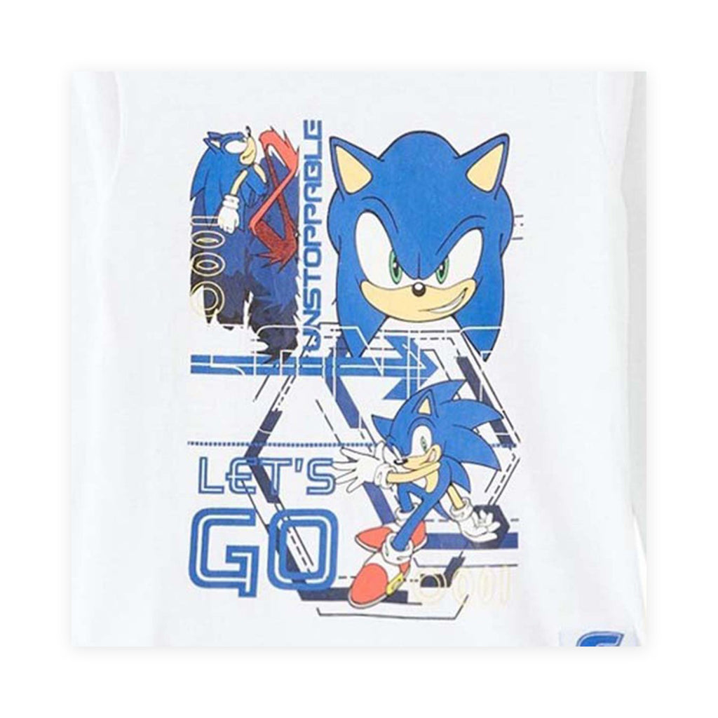 Μπλούζα με μακριά μανίκια Sonic Let's Go White Edition